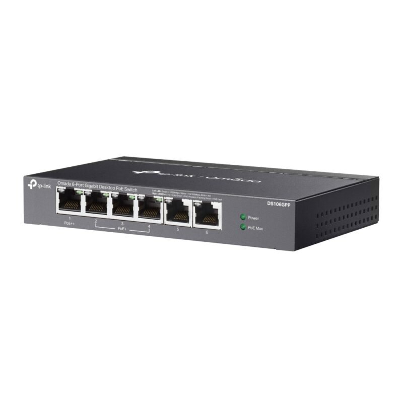 Switch TP-LINK DS106GPP | 6 Puertos Gigabit (4 puertos PoE at/af) - Imagen 3