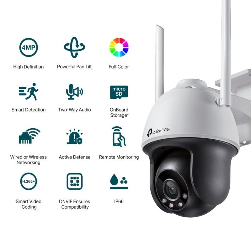 Cámara Turret IP WiFi TP-LINK VIGI C540-W | 4MP, Visión Nocturna, Exterior - Imagen 5