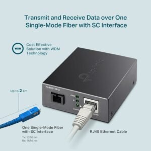 Convertidor de medios Monomodo TP-LINK TL-FC311B-2 | SC Gigabit, Ethernet Gigabit, WDM