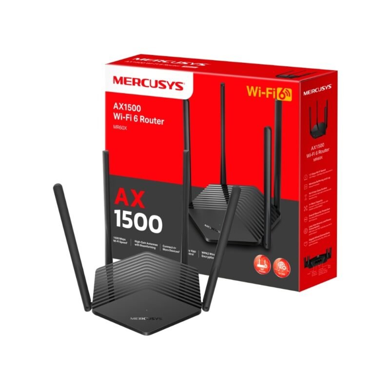 Router Inalámbrico MERCUSYS MR60X | AX1500, WiFi6 - Imagen 5