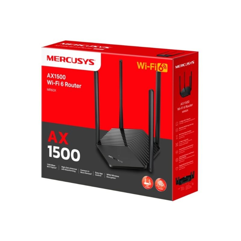 Router Inalámbrico MERCUSYS MR60X | AX1500, WiFi6 - Imagen 6
