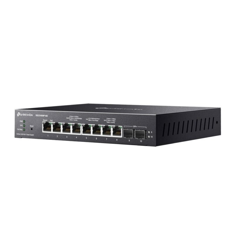 Switch Smart TP-LINK SG2210XMP-M2 | 8 Puertos 2.5G PoE+ at/af, 2 Ranuras Gigabit SFP+ - Imagen 2