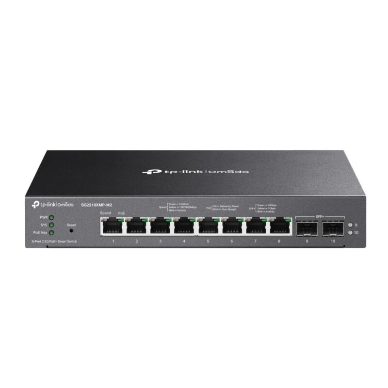 Switch Smart TP-LINK SG2210XMP-M2 | 8 Puertos 2.5G PoE+ at/af, 2 Ranuras Gigabit SFP+ - Imagen 3