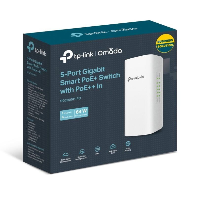 Switch Smart TP-LINK SG2005P-PD | 4 Puertos Gigabit PoE+, 1 Puerto Gigabit PoE++ at/af - Imagen 4