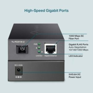 Convertidor de medios Monomodo TP-LINK TL-FC311A-2 | SC Gigabit, Ethernet Gigabit, WDM