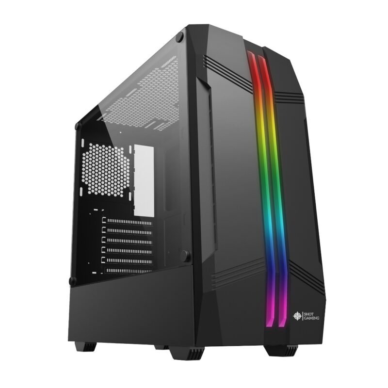 Combo Gabinete ATX SHOT-SUP-8013 RGB frontal + 1 fan RGB | Shot Gaming - Imagen 5