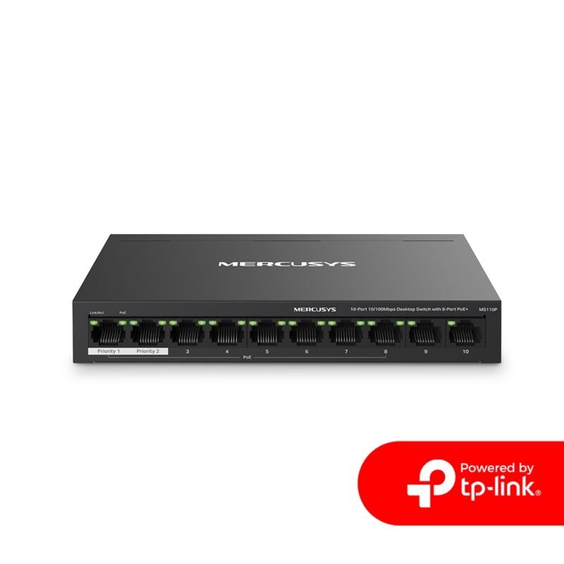 Switch MERCUSYS MS110P | 10 Puertos RJ45 10/100 (8 Puertos PoE af/at) - Imagen 11