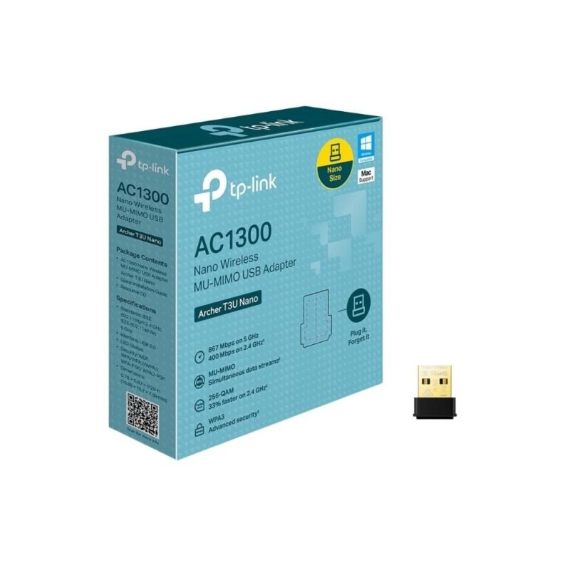 Adaptador Inalámbrico USB TP-LINK Archer T3U Nano | AC1300, WiFi 5 - Imagen 5