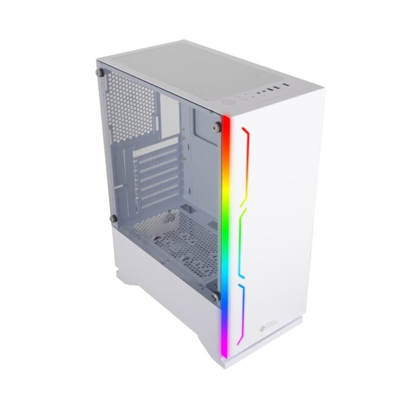 Gabinete Gamer Shot Gaming Pro Series SHOT-SUP-8335WHITE | Cristal Templado, RGB frontal - Imagen 2