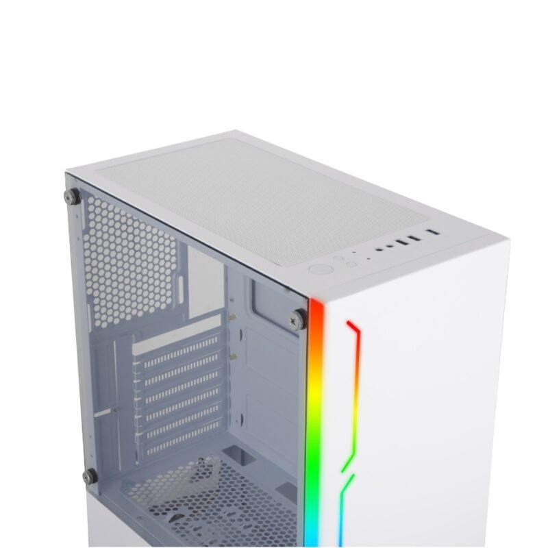 Gabinete Gamer Shot Gaming Pro Series SHOT-SUP-8335WHITE | Cristal Templado, RGB frontal - Imagen 4