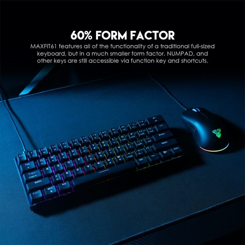 Teclado Gamer Mecánico USB FANTECH MAXFIT61 MK-857 | Reducido, RGB, Blue Switch - Imagen 7