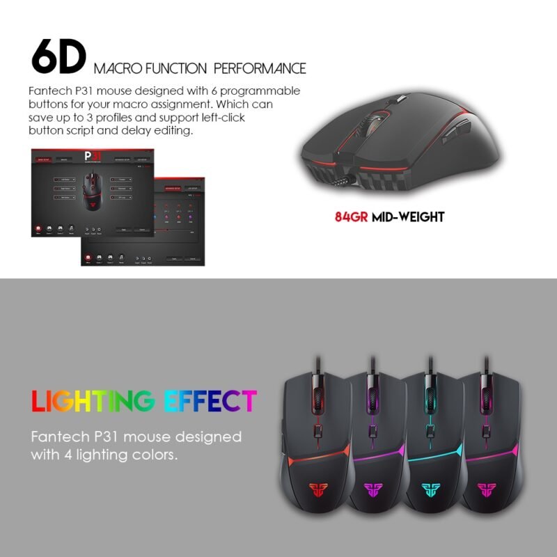 Kit Gamer 3 en 1 FANTECH P31 | RGB, USB - Imagen 15