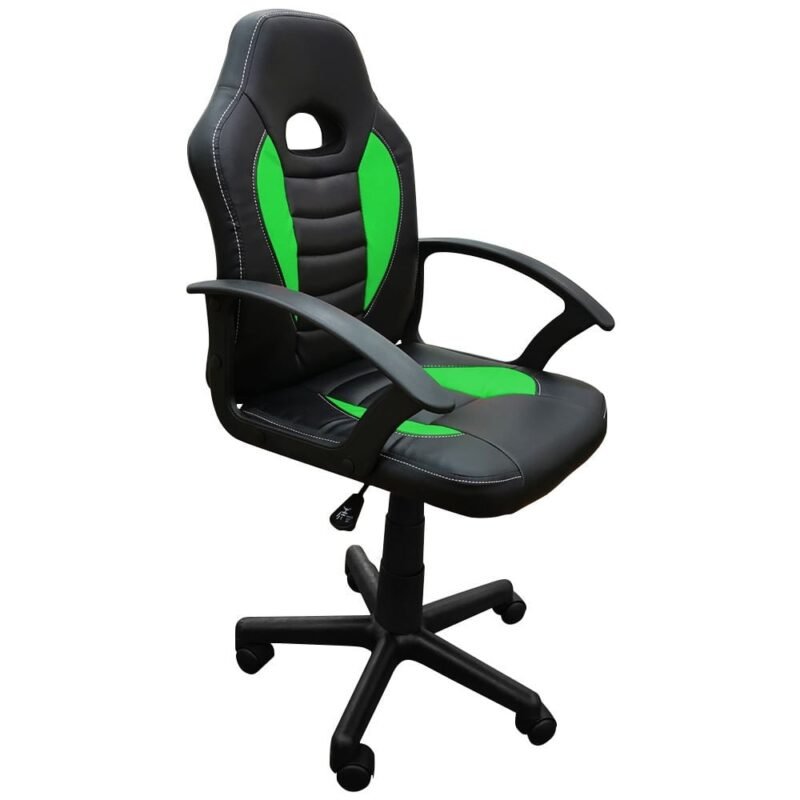 Silla Gamer para Niños | Ergonómica, Reposabrazos, Negra y Verde - Imagen 2