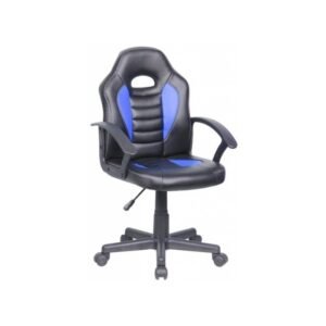 Silla Gamer para Niños | Ergonómica, Reposabrazos, Negra y Azul