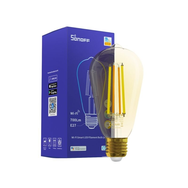 Lámpara LED Inteligente Sonoff B02-F-ST64 | Filamento, WiFi, Cálida y Fría, 7W - Imagen 7