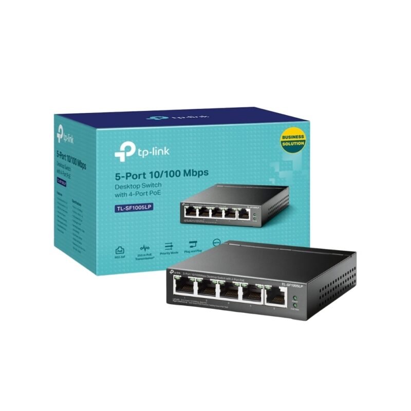Switch TP-LINK TL-SF1005LP | 5 Puertos RJ45 10/100 (4 Puertos PoE af)