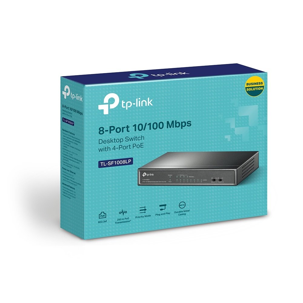 Switch TP-LINK TL-SF1008LP | 8 Puertos RJ45 10/100 (4 Puertos PoE af) - Imagen 9