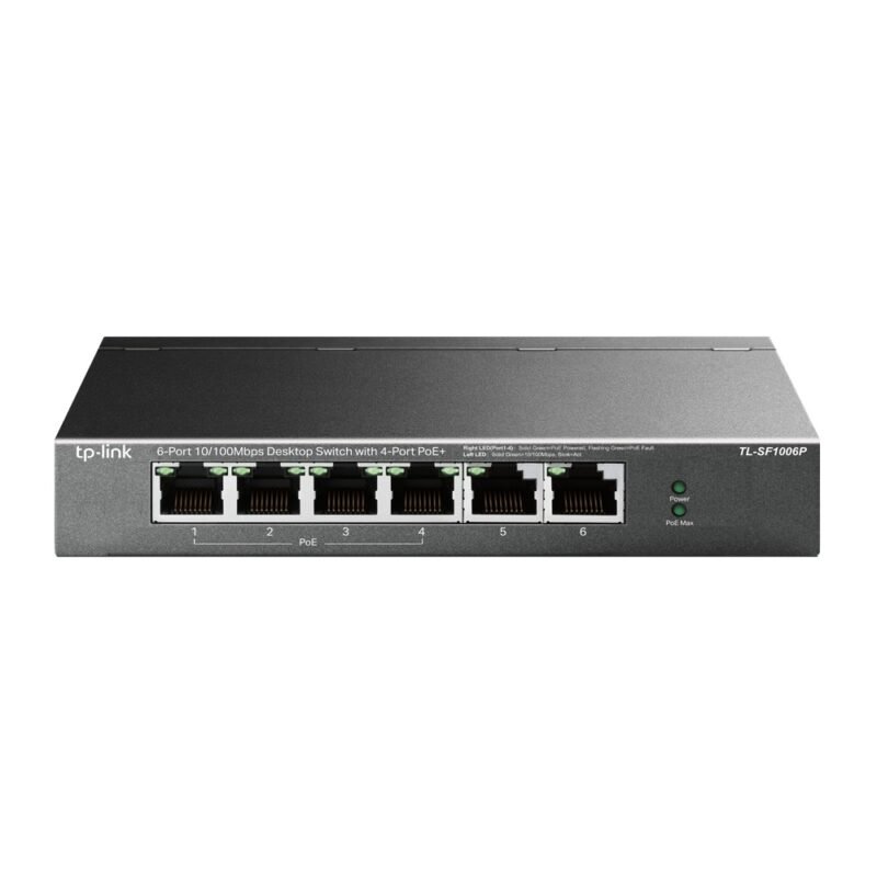 Switch TP-LINK TL-SF1006P | 6 Puertos RJ45 10/100 (4 Puertos PoE af) - Imagen 2