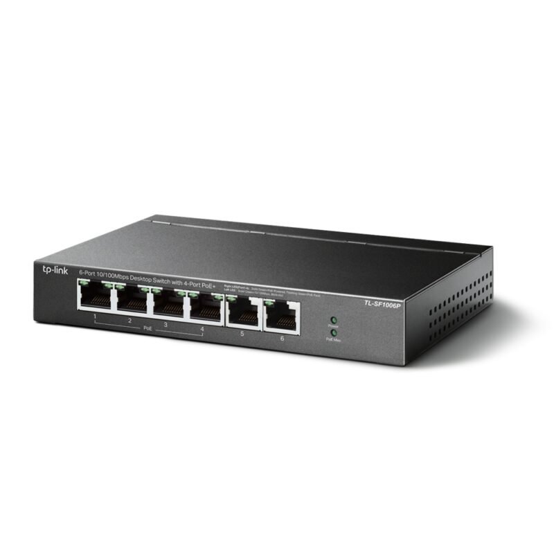 Switch TP-LINK TL-SF1006P | 6 Puertos RJ45 10/100 (4 Puertos PoE af) - Imagen 3