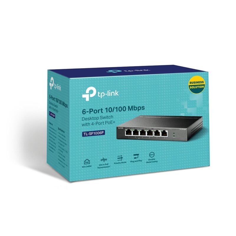 Switch TP-LINK TL-SF1006P | 6 Puertos RJ45 10/100 (4 Puertos PoE af) - Imagen 9