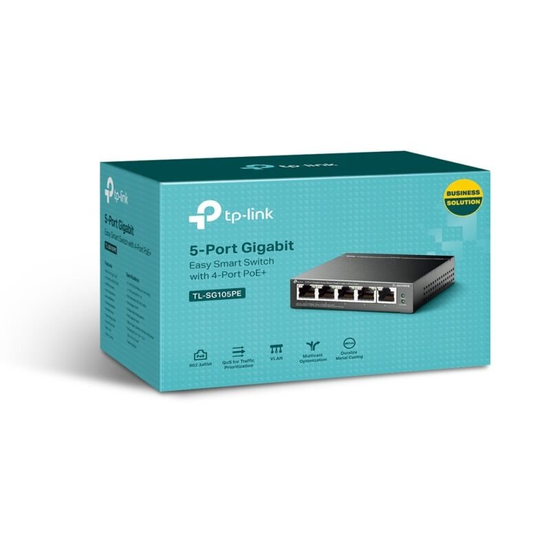 Switch TP-LINK TL-SG105PE | 5 Puertos Gigabit (4 Puertos PoE 802.3af / at PoE +) - Imagen 4