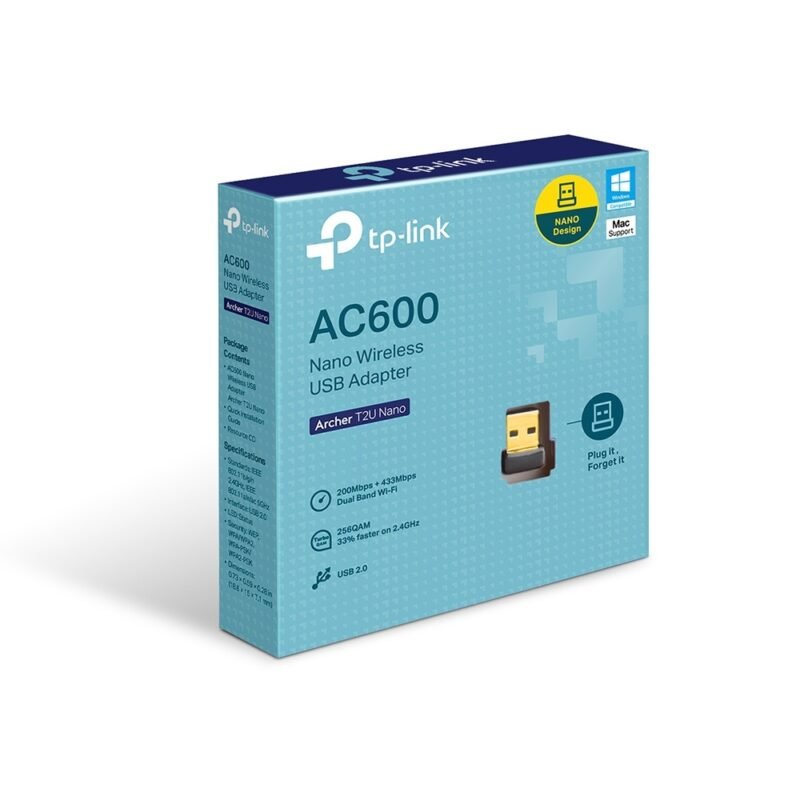 Adaptador Inalámbrico USB TP-LINK Archer T2U Nano | AC600, WiFi 5 - Imagen 5