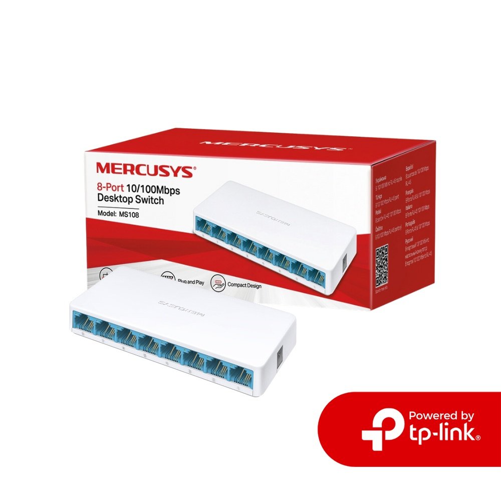 Switch MERCUSYS MS108 | 8 Puertos RJ45 10/100 - Imagen 6
