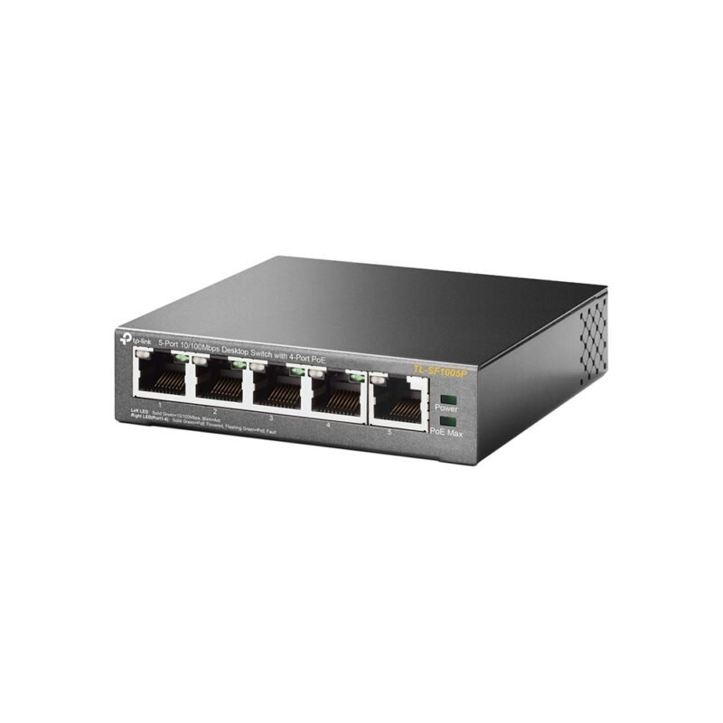 Switch TP-LINK TL-SF1005P | 5 Puertos RJ45 10/100 (4 Puertos PoE af) - Imagen 2