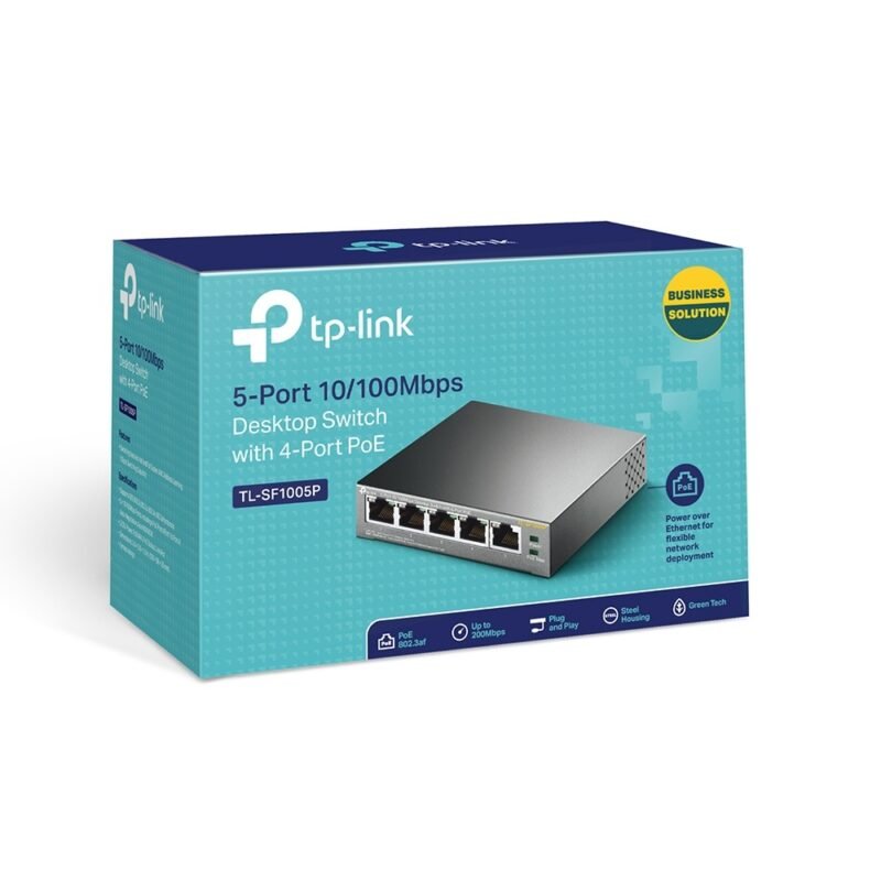 Switch TP-LINK TL-SF1005P | 5 Puertos RJ45 10/100 (4 Puertos PoE af) - Imagen 5
