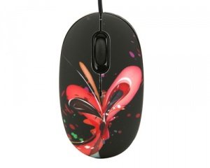 Combo Mouse + Mouse Pad JETION JT-DMS046 | Diseño Mariposa Negro - Imagen 2