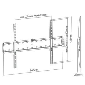 Soporte para TV lcd/led fijo con nivel hasta 70"" / 40kg