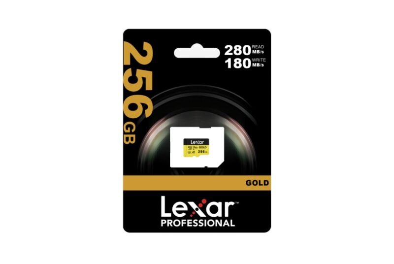 Memoria microSDXC Lexar Pro 256GB Gold UHS-II