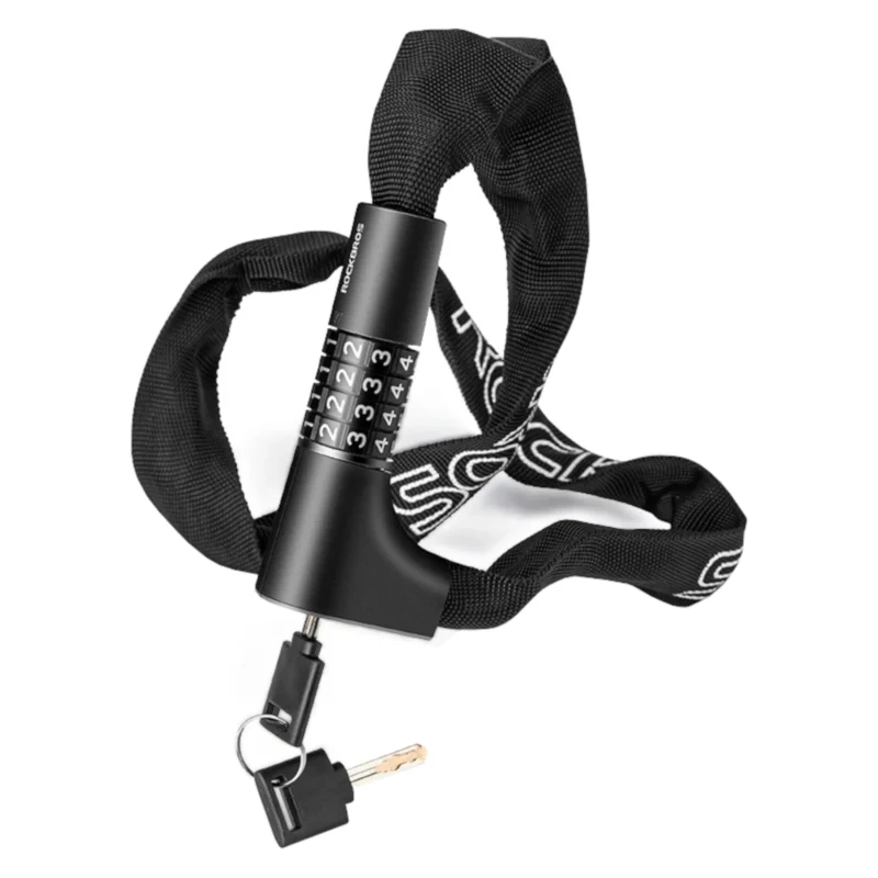 Tranca Para Bicicleta Rockbros Combinación Llave - Imagen 4