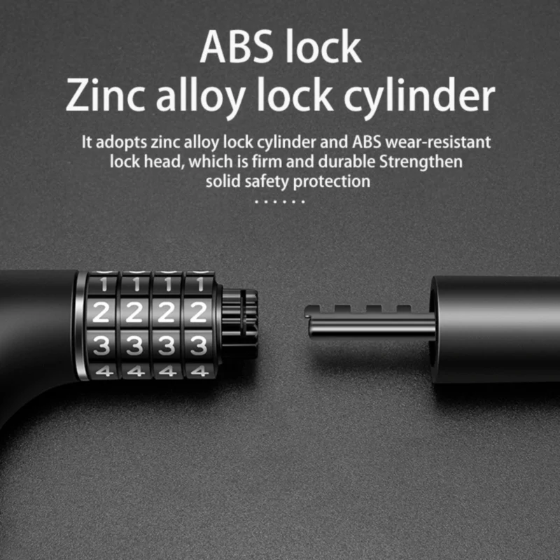 Tranca Para Bicicleta Rockbros Combinación Llave - Imagen 3