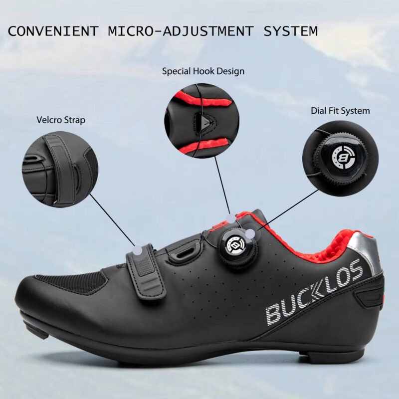 Zapatillas De Ciclismo Bucklos Transpirables Talle 38 - Imagen 2