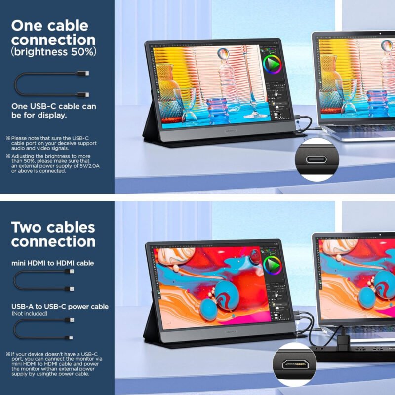 Monitor Portable Koorui 15,6" Ips Fhd 1080p 60hz - Imagen 2