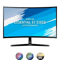Monitor Curvo Samsung Essential S3 S36GD 24'' 1080p 100Hz - Imagen 5