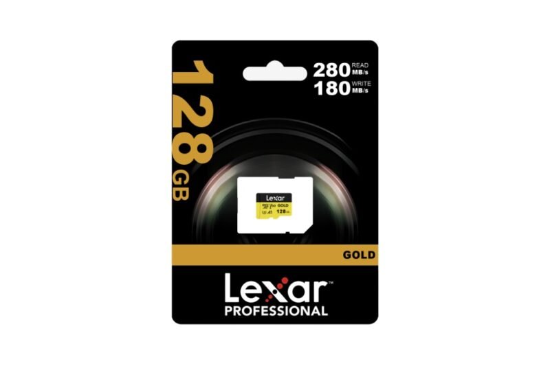 Memoria microSDXC Lexar Pro 128GB Gold UHS-II