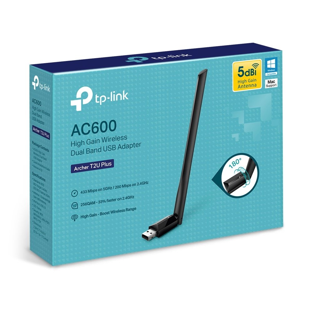 Adaptador Inalámbrico USB TP-LINK Archer T2U Plus | AC600, Alta Ganancia - Imagen 8