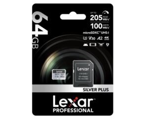 Memoria microSDXC Lexar Pro 64GB Silver Plus