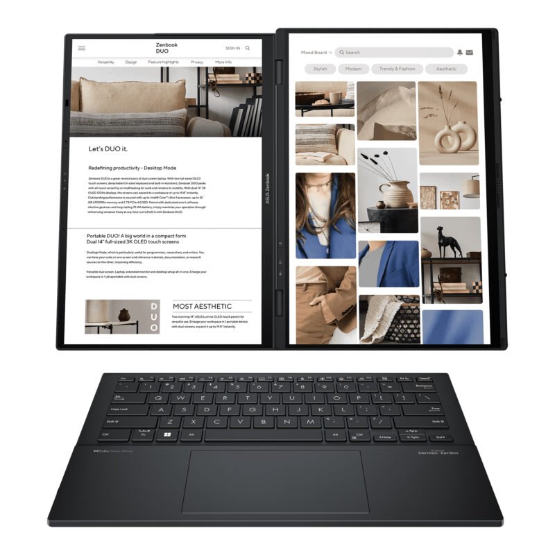 Notebook Asus Zenbook 14''+14'' Táctil Oled Core Ultra 9 32gb 1tb W11 - Imagen 6
