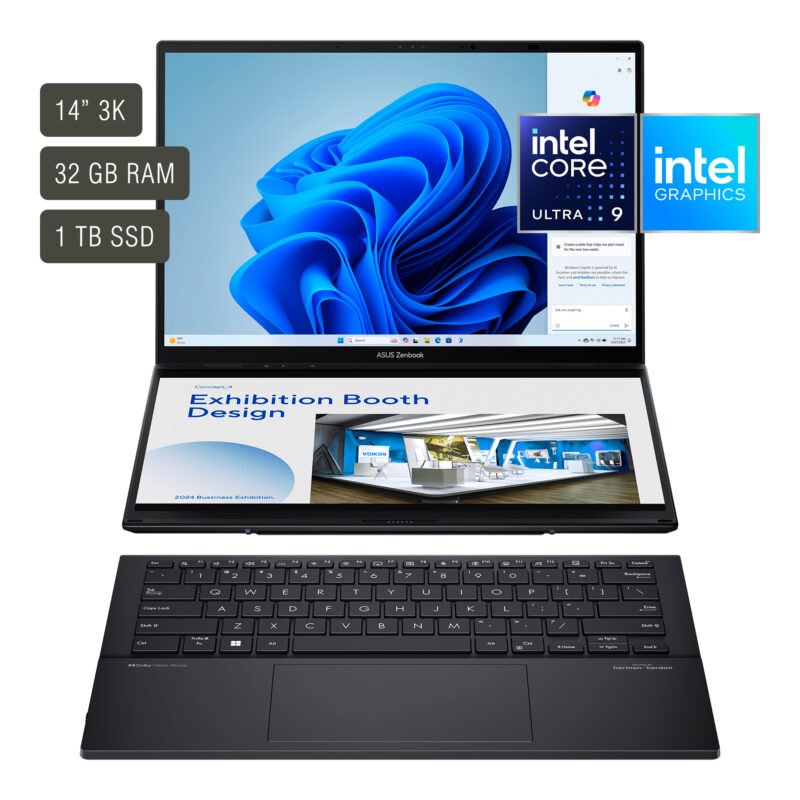 Notebook Asus Zenbook 14''+14'' Táctil Oled Core Ultra 9 32gb 1tb W11 - Imagen 8