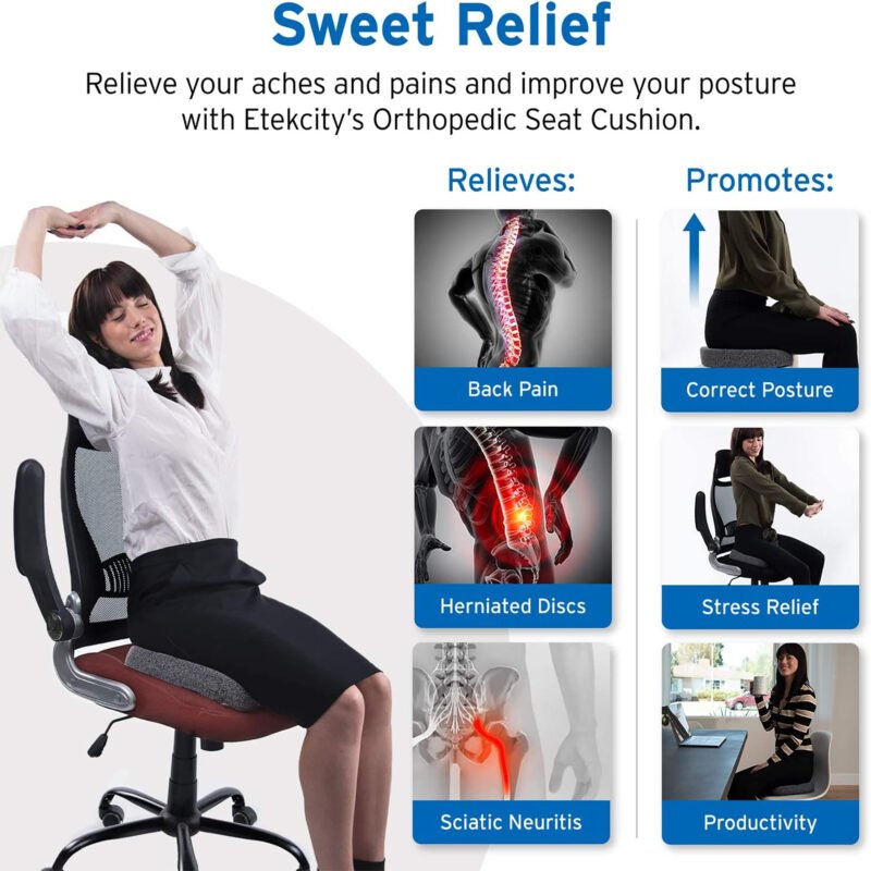 Almohadón Etekcity Escu3 Ergonómico Antideslizante - Imagen 6