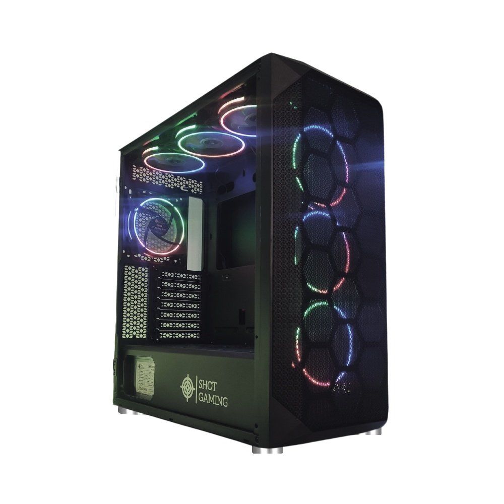 Gabinete Gamer Shot Gaming Pro Series SHOT-SUP-230B-Black | Cristal Templado - Imagen 5