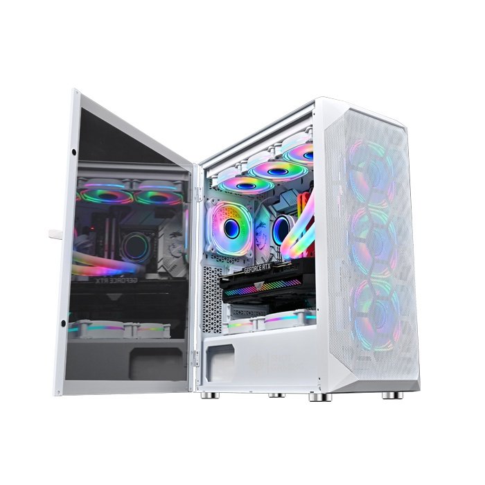 Gabinete Gamer Shot Gaming Pro Series SHOT-SUP-230B-WHITE | Cristal Templado - Imagen 2