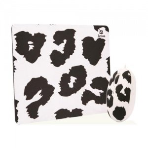 Combo Mouse + Mouse Pad JETION JT-DMS046 | Blanco y Negro