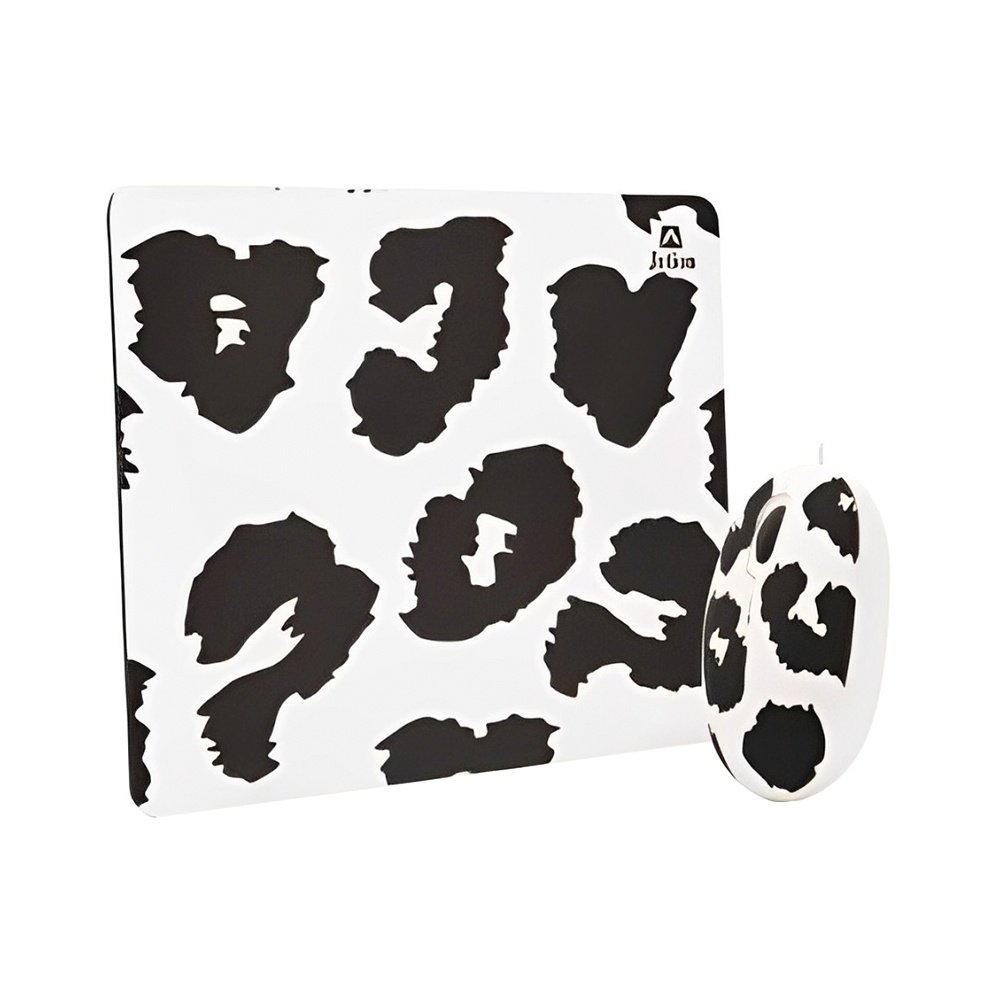 Combo Mouse + Mouse Pad JETION JT-DMS046 | Blanco y Negro - Imagen 2