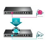 Switch TP-LINK TL-SG1210MPE | 9 Puertos Gigabit  (1 Puerto SFP Gigabit, 8 Puertos PoE)