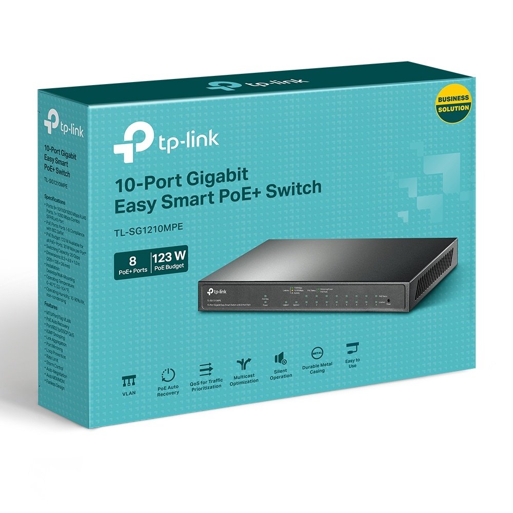 Switch TP-LINK TL-SG1210MPE | 9 Puertos Gigabit (1 Puerto SFP Gigabit, 8 Puertos PoE) - Imagen 5