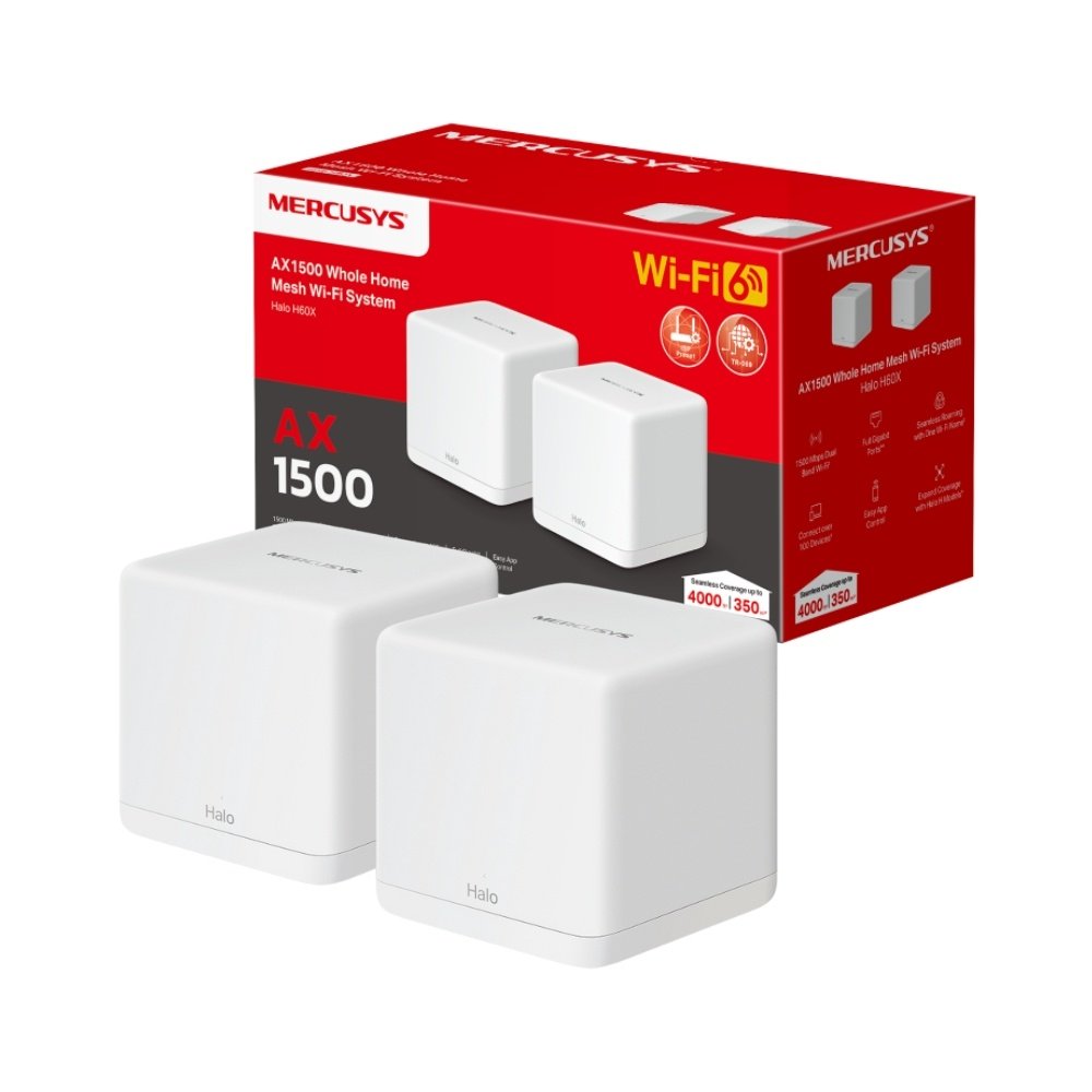 MERCUSYS Halo H60X (Pack x2) | Mesh, WiFi 6 - Imagen 3